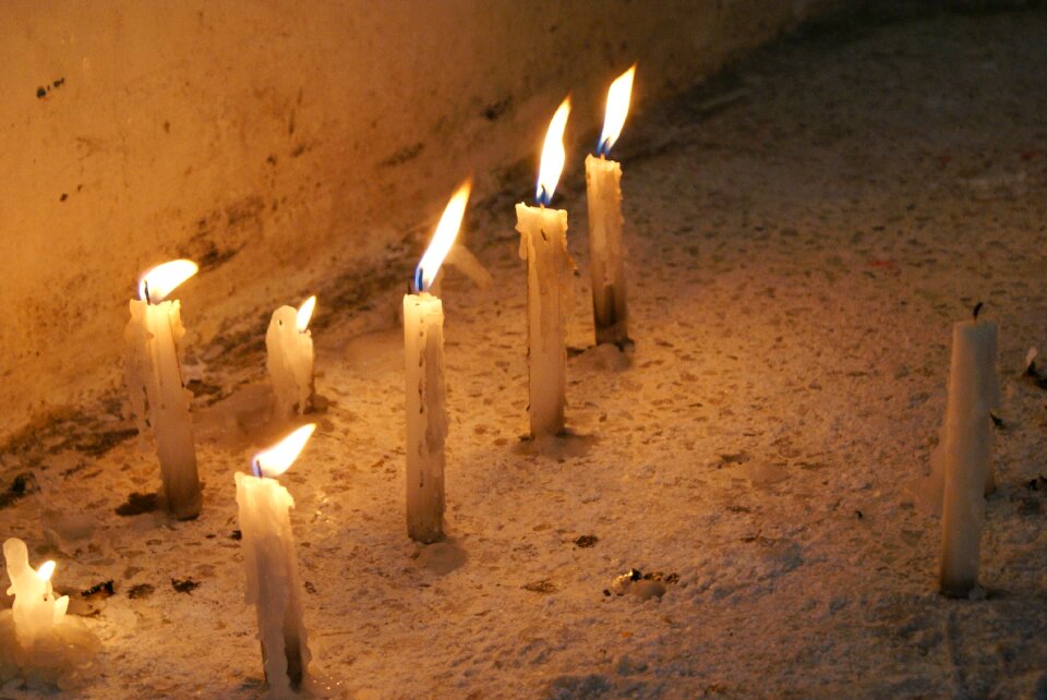 Environment wax candle illuminated