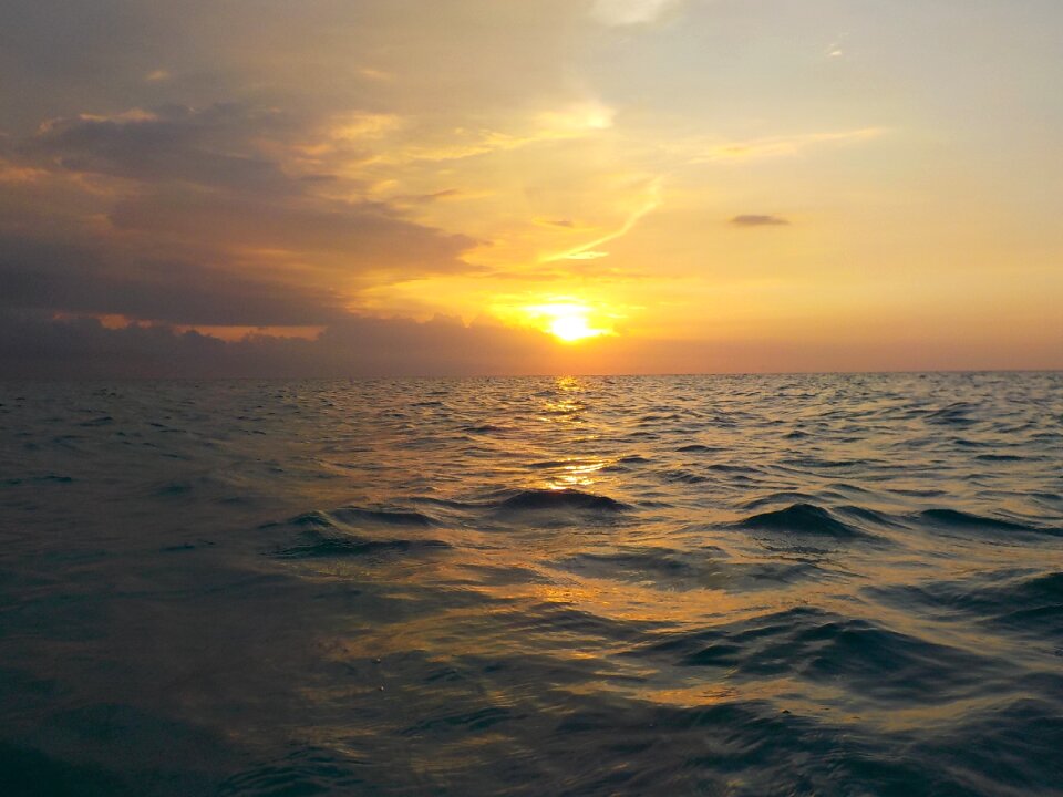 Sea afternoon dusk