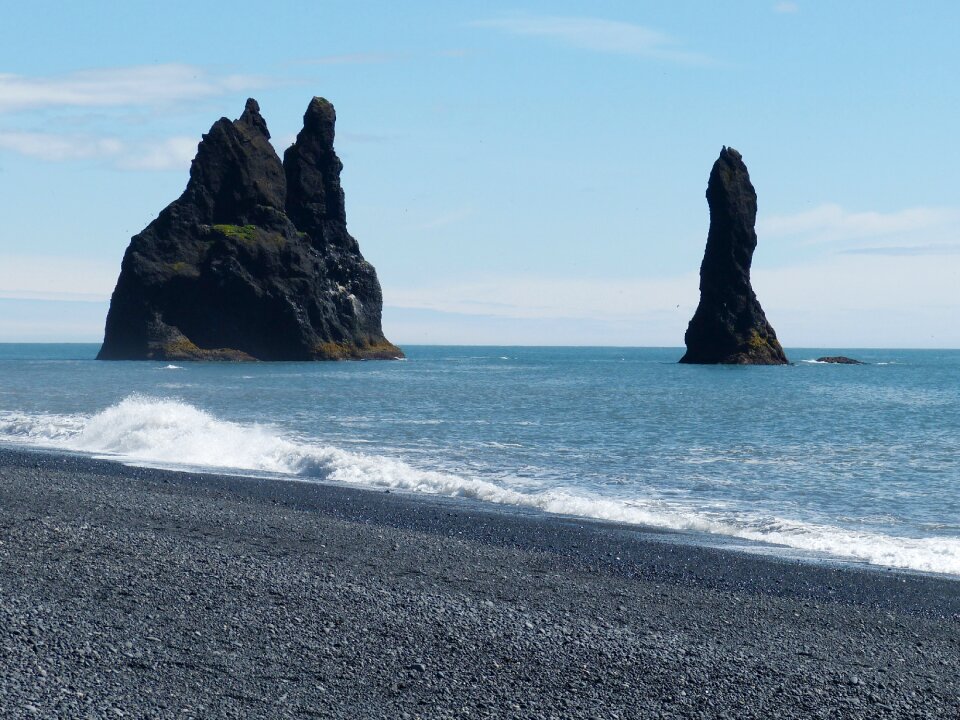 Basalt cliff rock