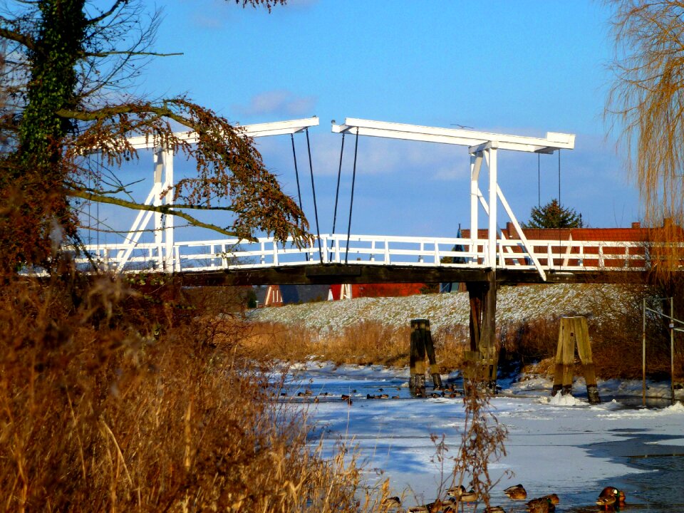 Nature wooden bridge building