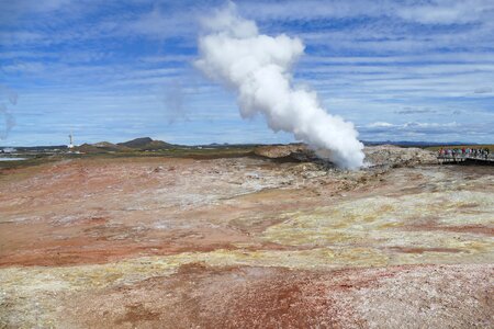 Geothermal energy steam hot photo