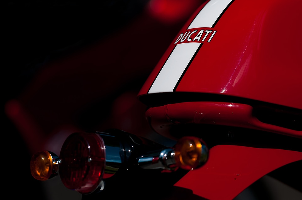 Red motorcycle back light