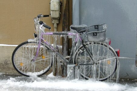 Icicle winter bike photo