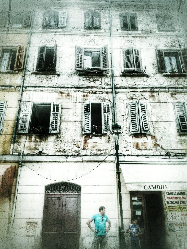 Old town facade old houses
