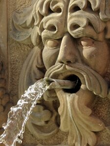 Water feature gargoyle clear photo