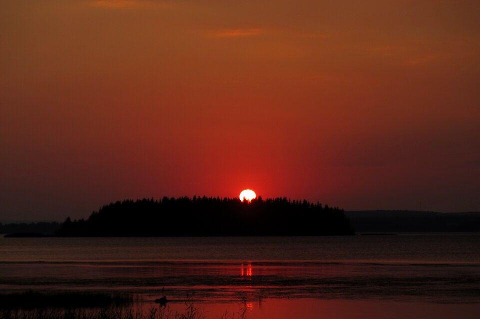 Sunset norrbotten sweden