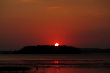 Sunset norrbotten sweden photo