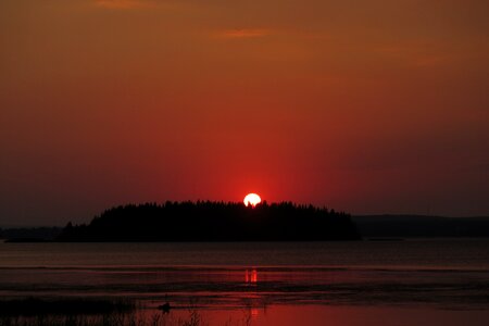 Sunset norrbotten sweden