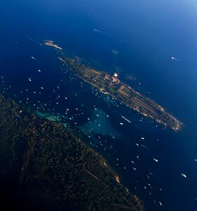 Sky view lerins islands sea photo