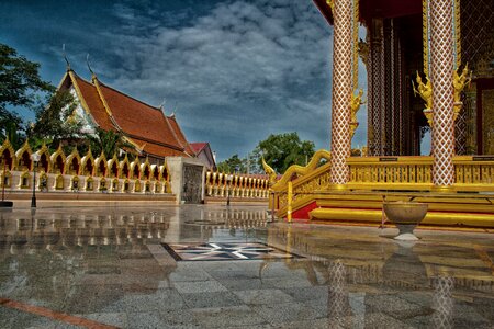 Buddha temple complex wat photo