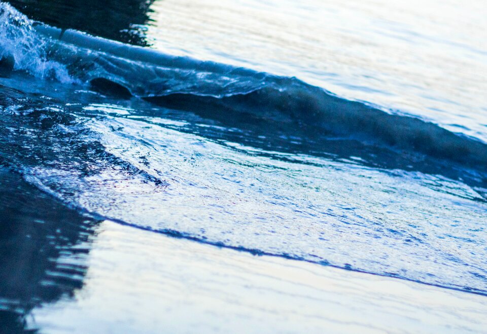 Beach foam reflection