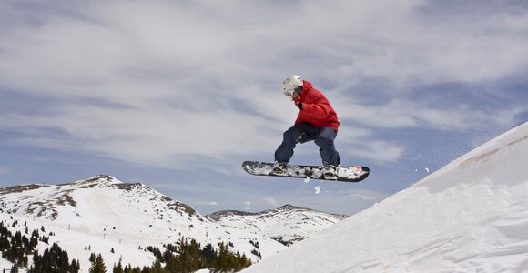 Snow alps snowboarder photo