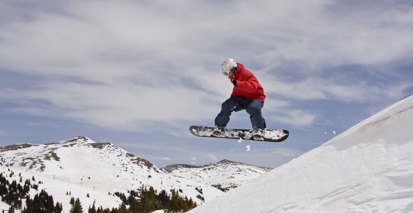 Snow alps snowboarder