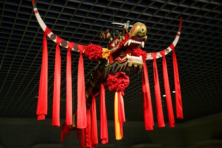 The chinese dragon red art