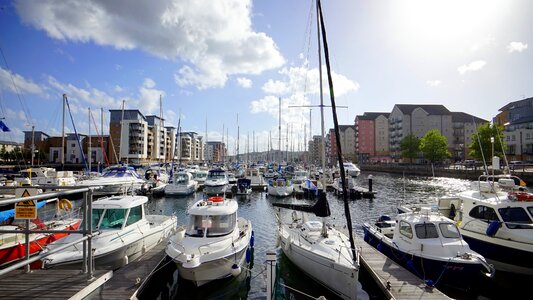 Port water sailboat