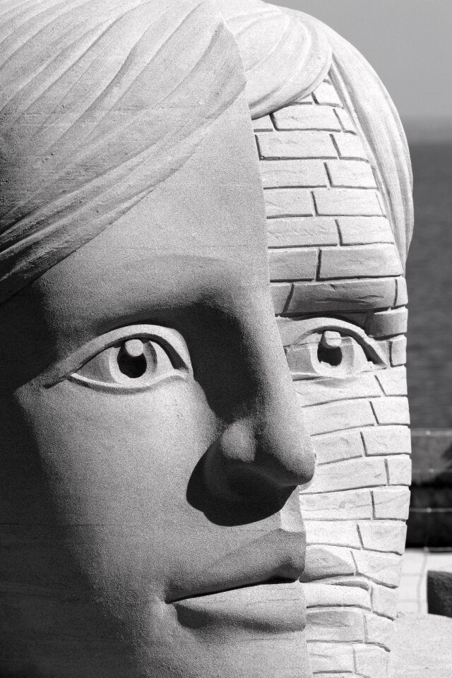 Face woman two faces