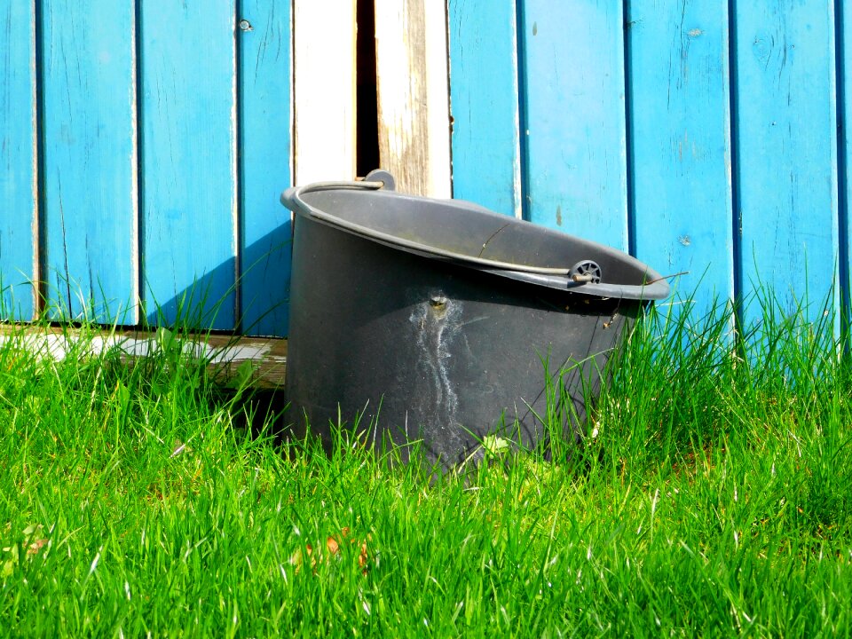 Used old bucket worn