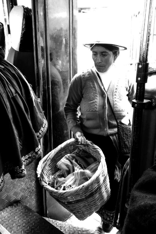 Panama hat woman ethnically