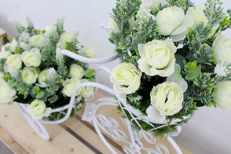 Garden bicycle bouquet cheerful