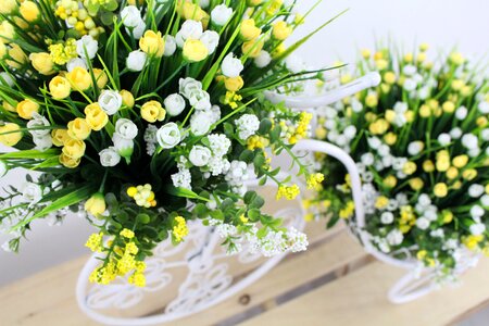 Garden bicycle bouquet cheerful