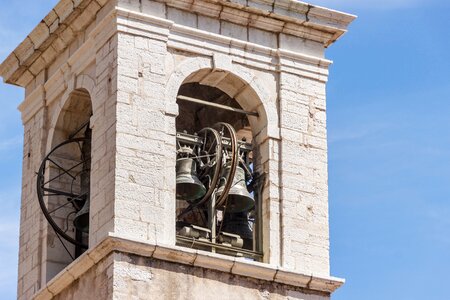 Church steeple tower bell photo