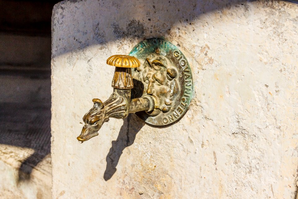 Drinking water antique iron