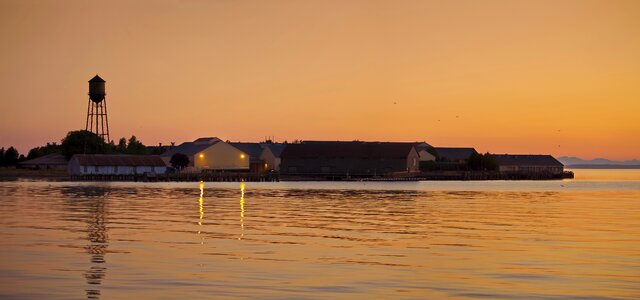 Sunset landscape sea