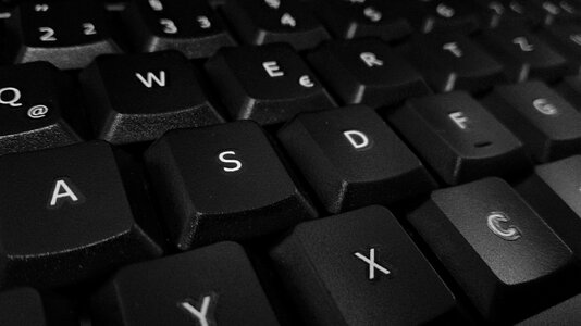 Computer keyboard tap input device photo