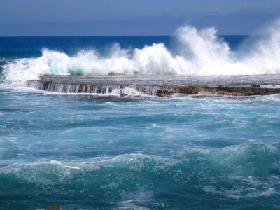 Landscape sea waves photo