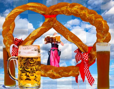 Pretzel bavaria munich photo