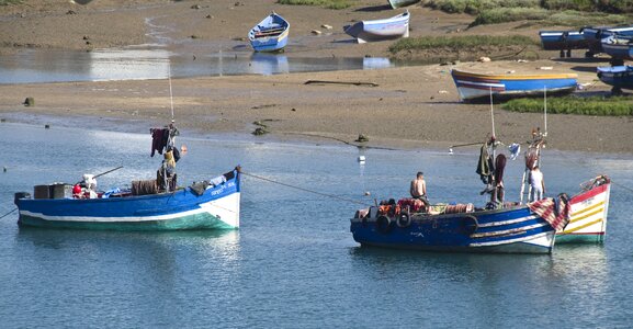 Fishing boats blue rabat
