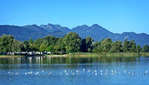 Chiemsee water mountains