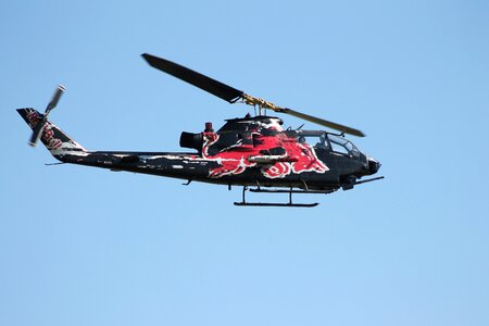Aviation rotor blades red-bull photo