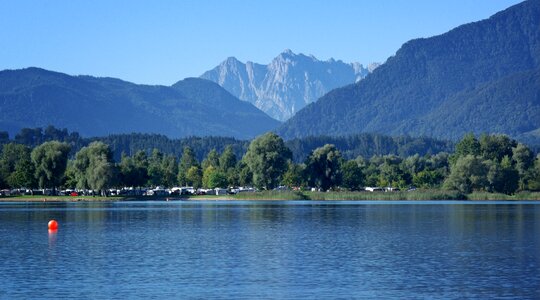 Chiemsee water mountains photo