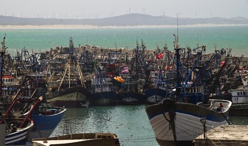 Essaouira sea boats photo