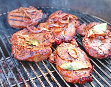 Pork barbecue grilled steak photo