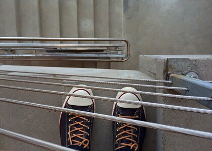 Sneakers stairwell photo
