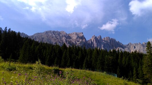Blue south tyrol mountains photo