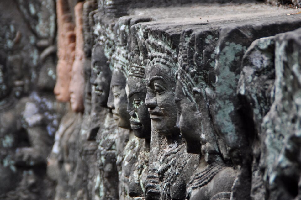 Temple complex history sculpture
