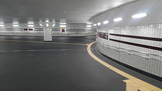 Pedestrian underpass underground japan photo