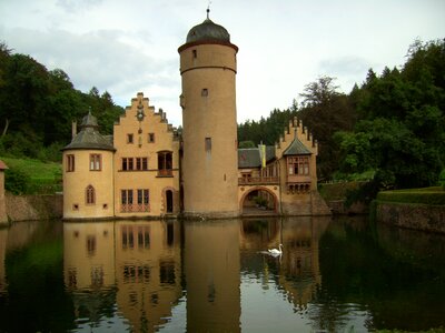 Moated castle mespelbrunn germany photo