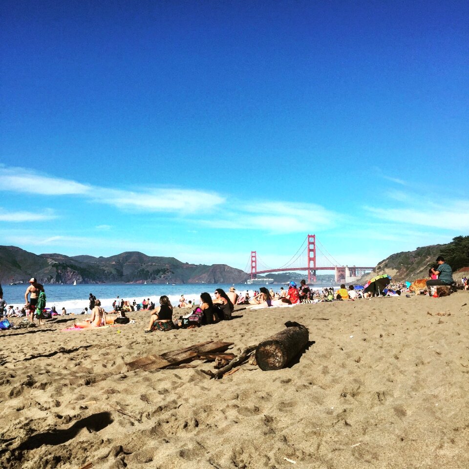 Bridge beach landmark