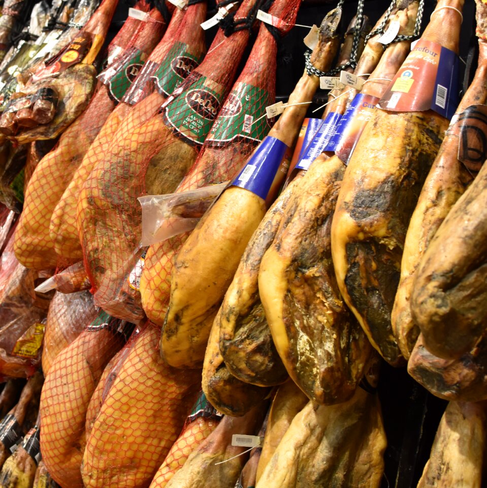Food pata negra dried ham