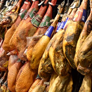 Food pata negra dried ham