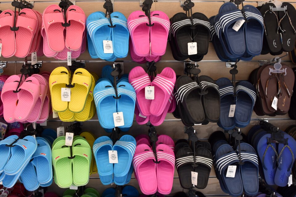 Shoe slippers colors