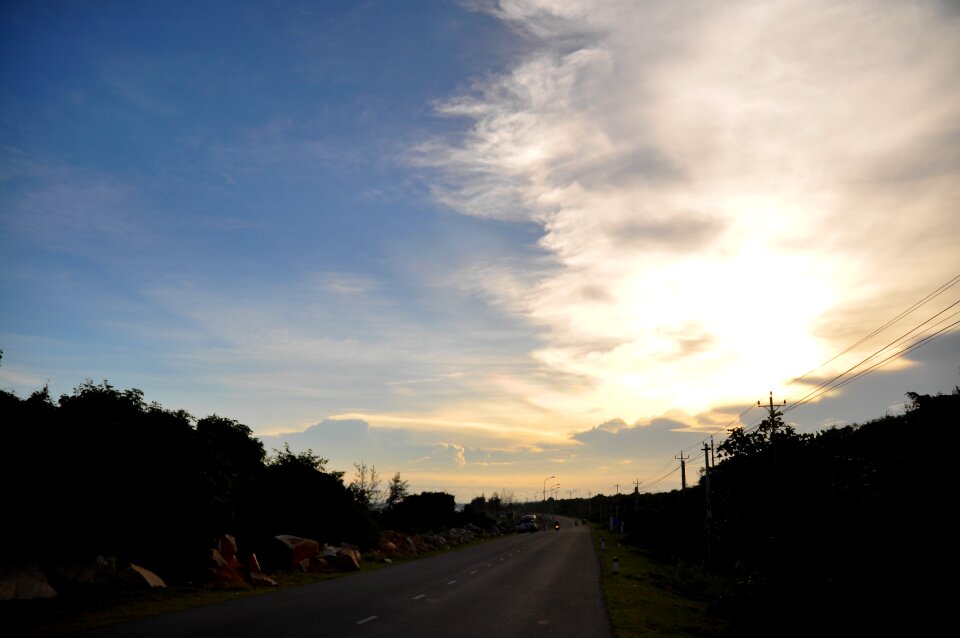 Sky street sunset