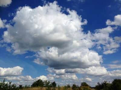 Cloud cover nature blue sky