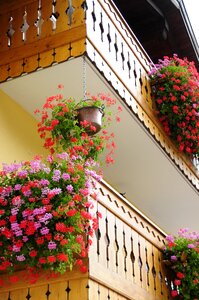 Wood brown balcony photo