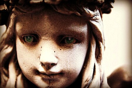 Face statue brown angel