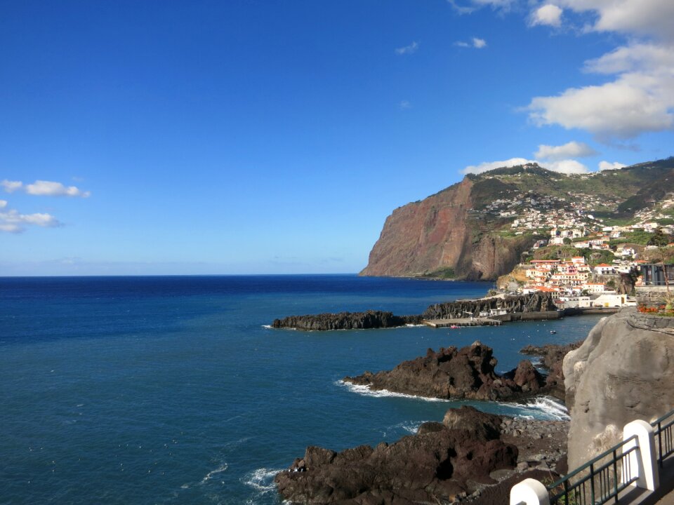 Madeira cliff sea photo